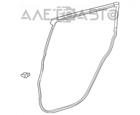 Toyota Highlander 14-19 rear right door seal