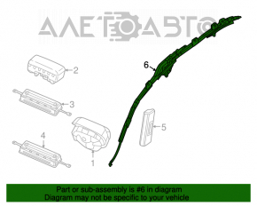 Chrysler 200 15-17 left side curtain airbag rusty squib