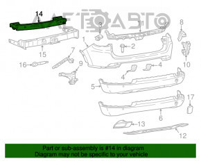 Jeep Compass 17 Rear Bumper Reinforcement - Aluminum