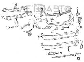 Jeep Compass 17 Rear Bumper Reinforcement - Aluminum