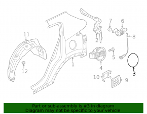 Kia Sportage 20-22 fuel filler flap