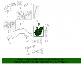 Rear left door lock Honda CRV 14-16