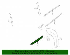 Nissan Pathfinder 13-20 lower rear left door trim structure