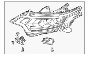 Mitsubishi Outlander 18-22 LED Right Front Headlight