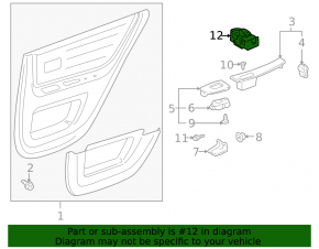 Front right window control Lexus IS200 IS300 99-05 RHD