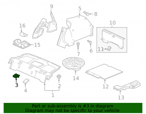 Honda Insight 19-22 black child seat mounting cap for the rear shelf