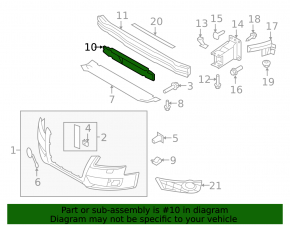 Front bumper absorber for Audi A4 B8 08-10 pre-restyling