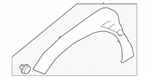 Subaru Crosstrek 24-26 rear left fender arch trim