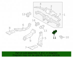 Front panel trim with deflector right Hyundai Tucson 16-18