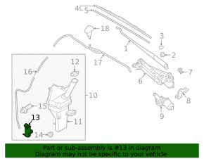 Windshield Washer Motor Hyundai Ioniq 17-22
