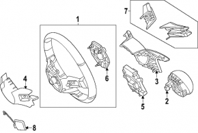 Mercedes X167 GLS 24-26 steering wheel contact plate
