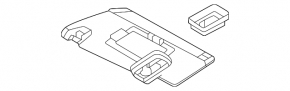 Left visor Mercedes W167 GLE 350 450 20-26 black Alcantara, without hook, scratches on markings