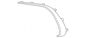Front bumper molding, upper right, Mercedes X167 GLS 450 580 24-26