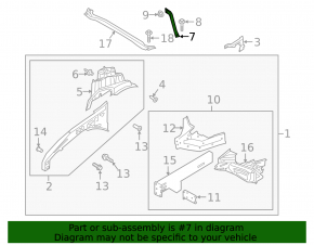 Front strut brace right Ford Explorer 20-
