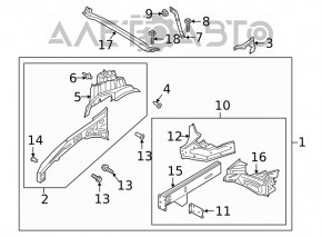 Front strut brace right Ford Explorer 20-