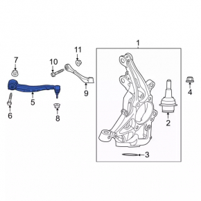 Upper rear right arm Ford Explorer 20-
