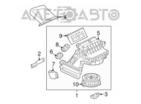 Housing bare fan, right side Mitsubishi Galant 04-12