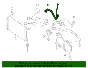 Cooling system pipe Mercedes GLS-class X166 15-19 3.0