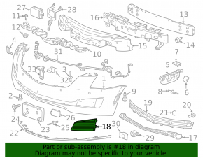 Front right fog light plug Cadillac ATS 15-18 rest