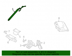 Electric tailgate shock absorber, left, Volvo V60 23-25
