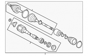 Front right half shaft drive Toyota Camry v40 07-11 hybrid