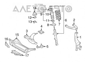 Front left shock absorber for Lexus GS300 GS350 06-07 rwd