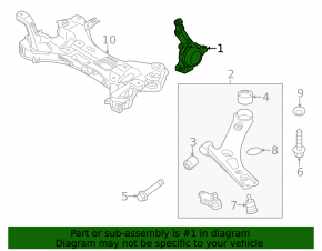 Front left axle with hub Hyundai Veloster 12-17 with casing