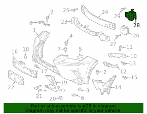 Front bumper reinforcement fang left Lexus NX200t NX300 NX300h 15-21