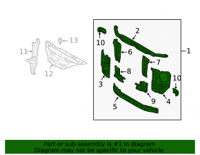 Lexus GX470 03-09 radiator panel TV