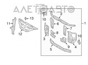 Lexus GX470 03-09 radiator panel TV