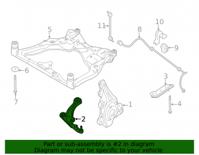 Lower control arm front right Nissan Murano z52 15-