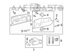 Glove box, glove compartment Toyota Avalon 2010 gray