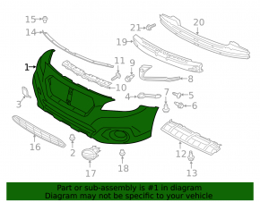 Front Bumper Naked Subaru Outback 15-17