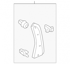 Door trim inner rear left Toyota Sequoia 08-16