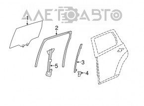 Window lifter with motor rear right Acura MDX 07-13