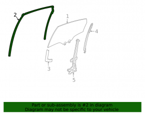 Glass seal rear right Honda Insight 19-22