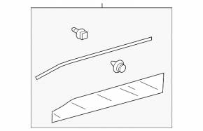 Door trim lower front right Toyota Rav4 19-