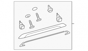 Toyota Sienna 11-20 trunk door molding for camera