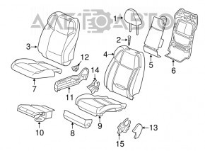 Acura TLX 15-17 Passenger Seat