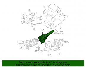 Right steering column switch for Toyota Avalon 2012