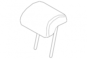 Rear right headrest for Hyundai Santa FE 21-23, black leather