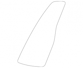 Rear seat side bolster, 2nd row, left, Mercedes W167 GLE 350 450 20-23, black leather with perforation