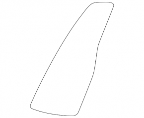 Rear seat side bolster, 2nd row, left, Mercedes W167 GLE 350 450 20-23, black leather with perforation