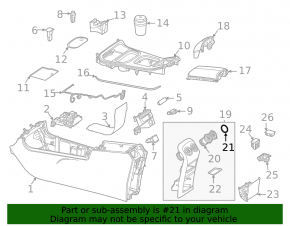 Mercedes H247 GLA 20-26 center console air vent trim, chrome