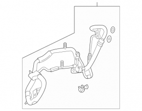 Air conditioner tube compressor-heater second Mercedes W213 E 17-23