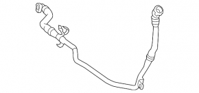 Upper auxiliary radiator cooling pipe Mercedes S-class W222 14-17 left