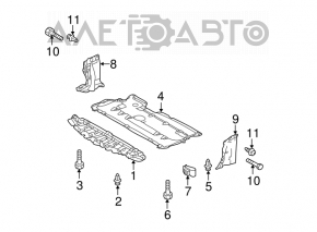Radiator deflector right Mazda3 MPS 09-13