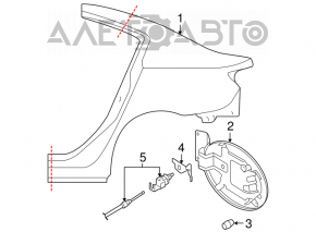 Mazda3 03-08 HB fuel filler flap