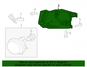 Left fog light bracket for Mazda 6 11-13