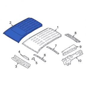 Metal roof Ford Ecosport 18-22 for hatch, sawed off